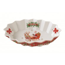 Дълбоко овално плато за сервиране 25х17см Christmas Heritage